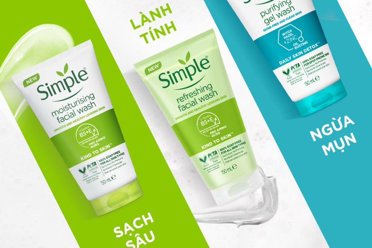 Sữa rửa mặt Simple c&oacute; tốt kh&ocirc;ng