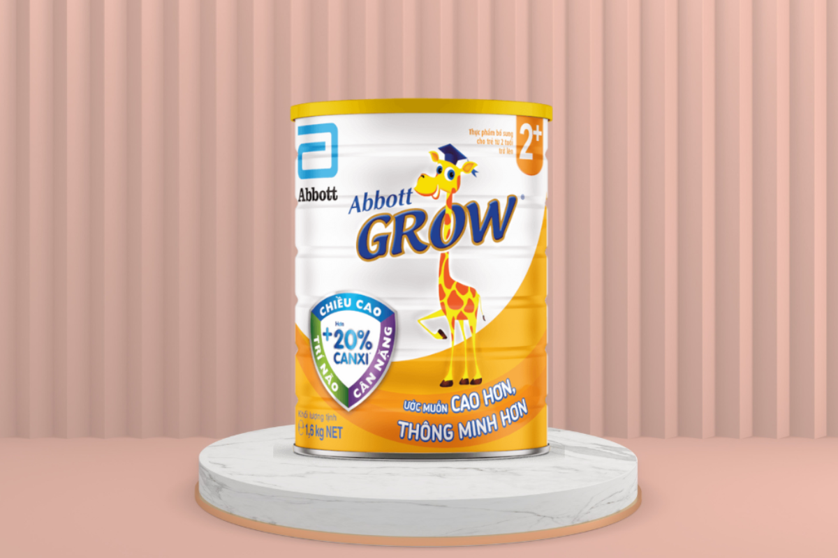 Abbott Grow 2+ hỗ trợ phát triển chiều cao và trí não