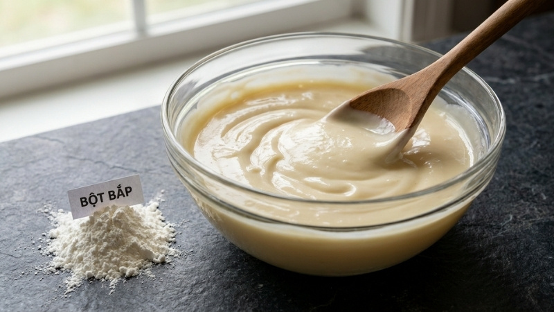 Bột bắp l&agrave; trợ thủ đắc lực gi&uacute;p n&acirc;ng tầm kết cấu cho nước sốt v&agrave; c&aacute;c m&oacute;n s&uacute;p cao cấp