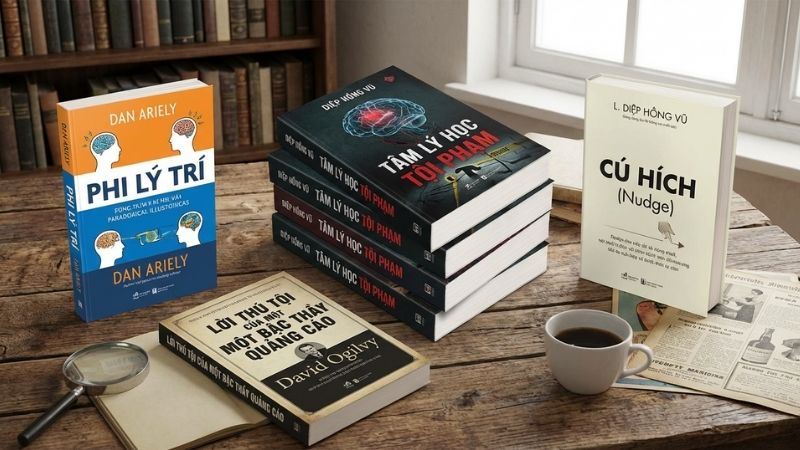 Chọn t&aacute;c giả Freud, Dan Ariely c&ugrave;ng c&aacute;c s&aacute;ch t&acirc;m l&yacute; học tội phạm, h&agrave;nh vi được ưa chuộng