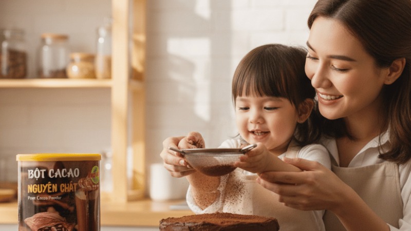 Chocolate và Cacao nướng bánh – Giúp tăng độ đậm đà và màu sắc đẹp mắt cho món bánh