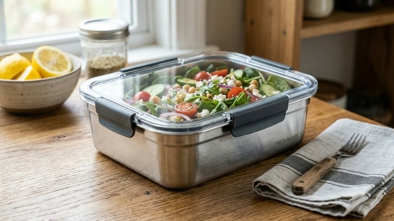 Hộp inox an to&agrave;n tuyệt đối, giữ nhiệt tốt, bền bỉ v&agrave; kh&ocirc;ng b&aacute;m m&ugrave;i, dễ d&agrave;ng vệ sinh
