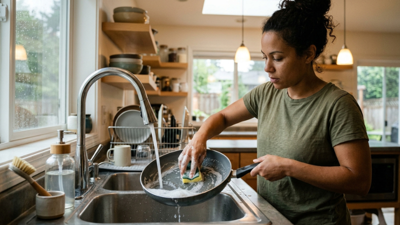 Sử dụng đ&uacute;ng c&aacute;ch gi&uacute;p chảo bền đẹp, chống d&iacute;nh hiệu quả d&agrave;i l&acirc;u