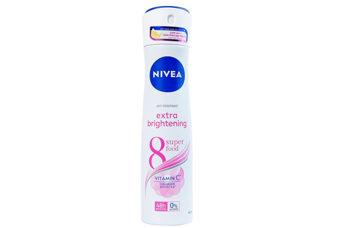 Xịt khử mùi Nivea Anti-Perspirant Extra Brightening 8 Super Food