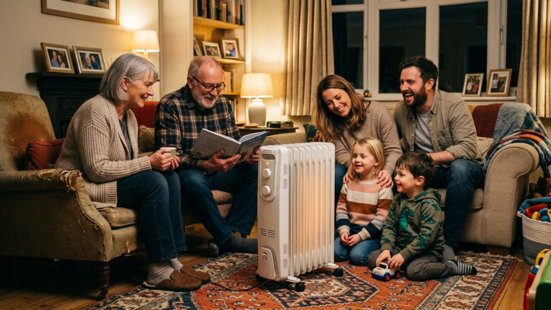 Lựa chọn m&aacute;y sưởi c&oacute; t&iacute;nh năng tự ngắt khi đổ ng&atilde; để ph&ograve;ng tr&aacute;nh tối đa nguy cơ chập ch&aacute;y