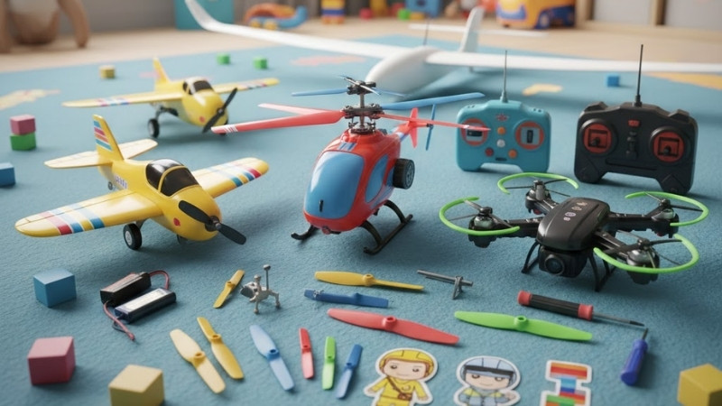 Ti&ecirc;u ch&iacute; chọn m&aacute;y bay điều khiển như số k&ecirc;nh ph&ugrave; hợp, vật liệu bền, pin tốt, t&iacute;nh năng hỗ trợ