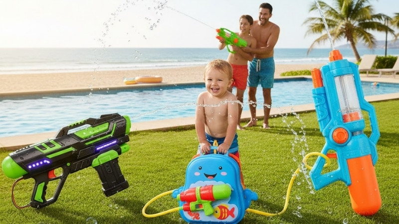 S&uacute;ng bắn nước tại Tiki đa dạng loại, ph&ugrave; hợp mọi độ tuổi, gi&uacute;p b&eacute; vui chơi m&aacute;t lạnh an to&agrave;n