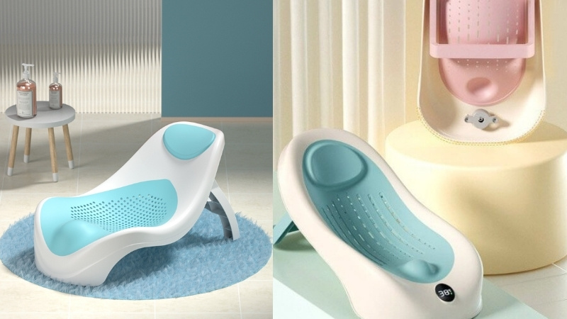 Ghế tắm cho bé 6 tháng+ giúp ngồi vững, có chắn an toàn, giác hút chống trượt