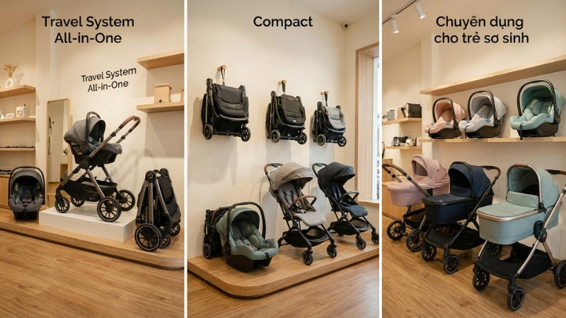 Gợi &yacute; c&aacute;c bộ xe đẩy k&egrave;m ghế &ocirc;t&ocirc; tiện lợi, an to&agrave;n, ph&ugrave; hợp nhu cầu di chuyển gia đ&igrave;nh