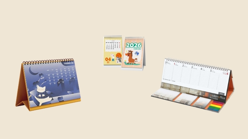 Những mẫu lịch b&agrave;n thiết kế đẹp mắt, chất lượng giấy cao cấp được y&ecirc;u th&iacute;ch nhất