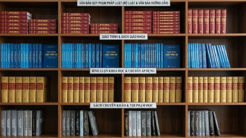 Tiki có sách Luật Hình sự đầy đủ như bộ luật, giáo trình, bình luận khoa học và chuyên khảo