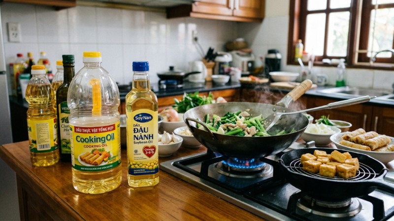 Dầu d&ugrave;ng cho chi&ecirc;n, x&agrave;o hằng ng&agrave;y phổ biến