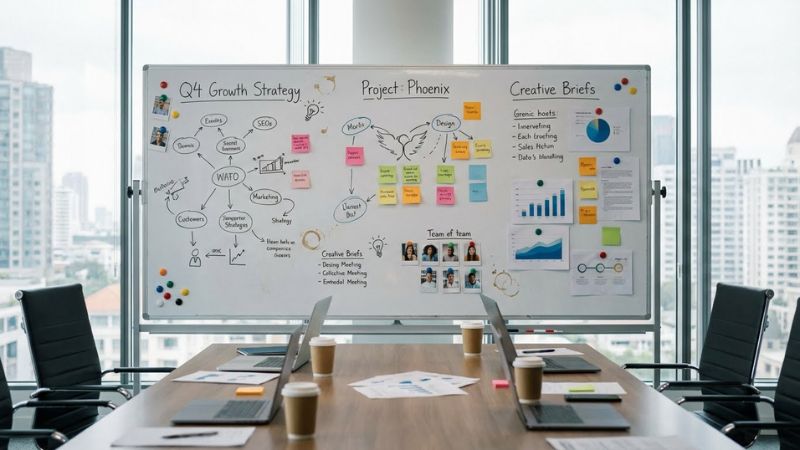 Bảng viết văn ph&ograve;ng gi&uacute;p n&acirc;ng cao hiệu suất c&ocirc;ng việc