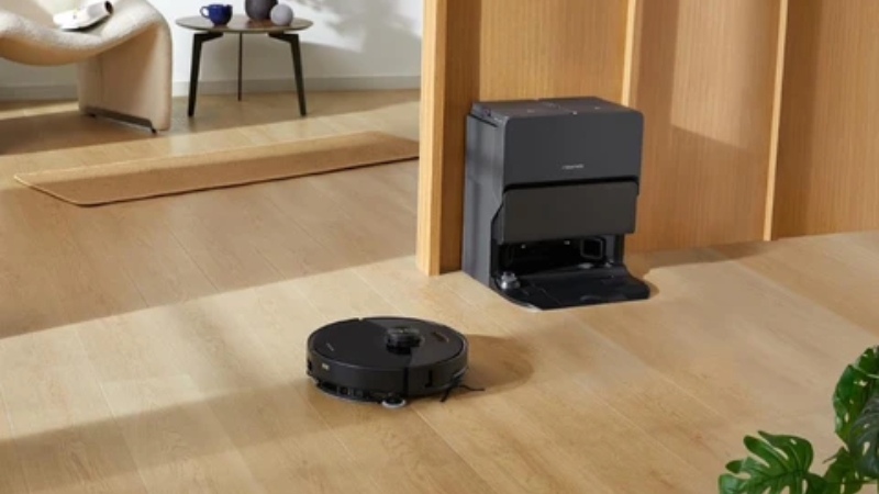 Robot H&uacute;t Bụi c&oacute; khả năng h&uacute;t bụi v&agrave; lau nh&agrave; tiện lợi trong một thiết bị.