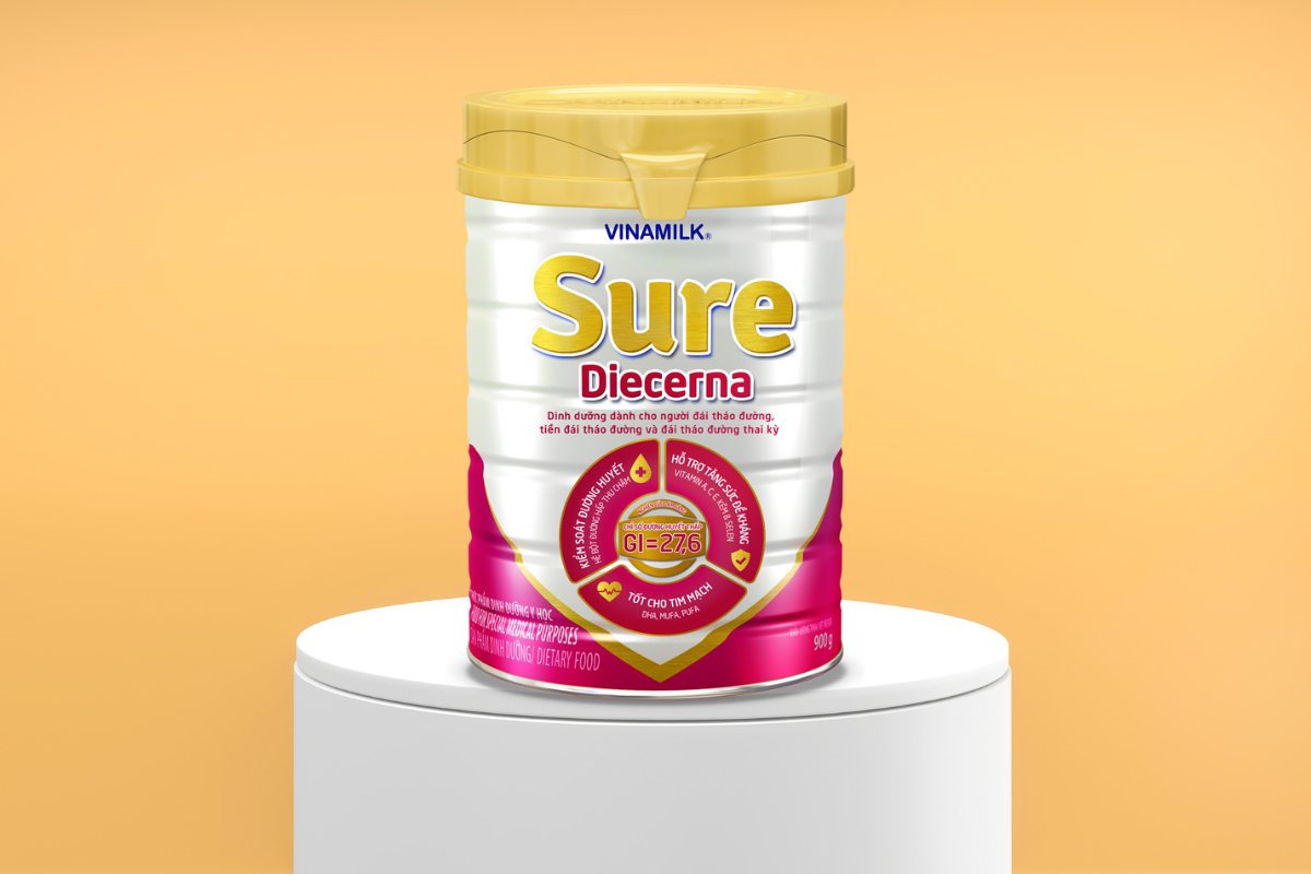 Sữa bột d&agrave;nh cho người tiểu đường Vinamilk Sure Diecerna