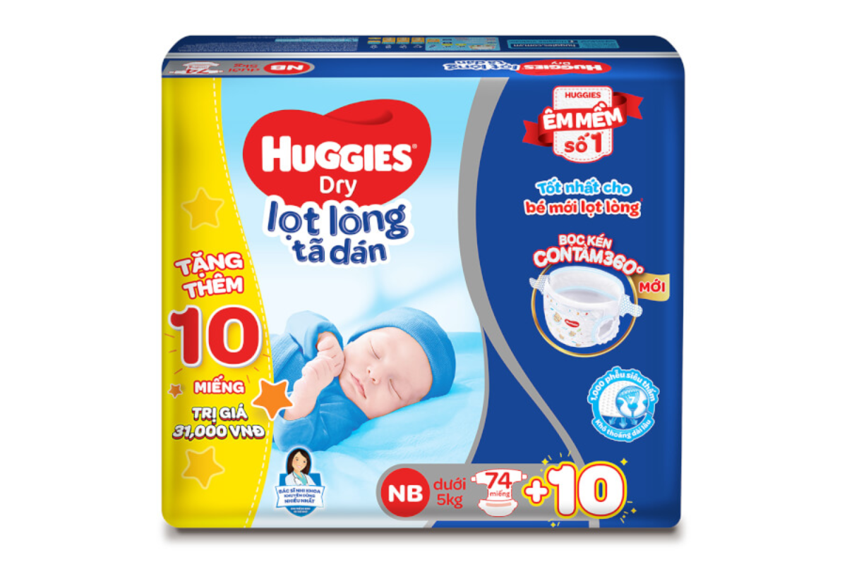 Tã dán Huggies Dry