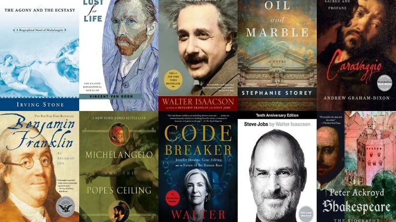 Nhiều t&aacute;c giả, tiểu sử danh nh&acirc;n nước ngo&agrave;i kinh điển mang lại cảm hứng v&agrave; b&agrave;i học lớn