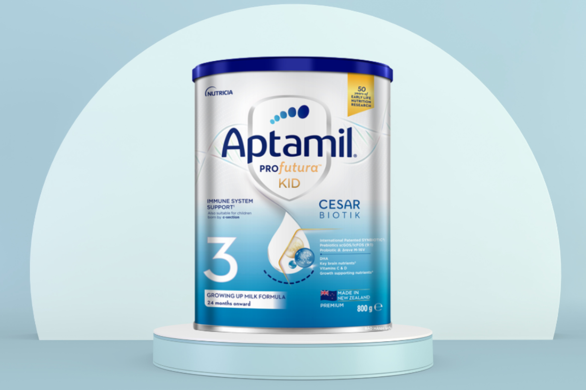 Aptamil Profutura Kid Cesar Biotik là sản phẩm sữa bột cao cấp nhập khẩu nguyên lon từ New Zealand