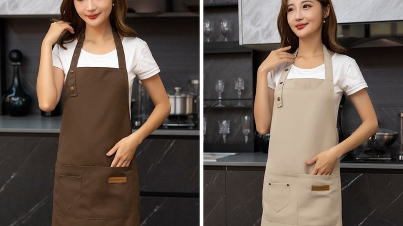 Tạp dề gi&uacute;p hạn chế b&aacute;m bẩn từ dầu mỡ v&agrave; thực phẩm