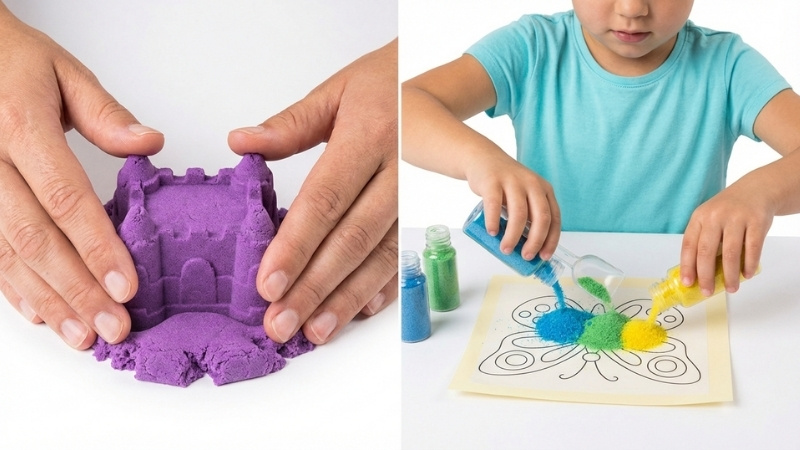 Từ c&aacute;t động lực dẻo mịn đến tranh c&aacute;t rực rỡ sắc m&agrave;u, Tiki mang đến mu&ocirc;n v&agrave;n lựa chọn cho b&eacute;