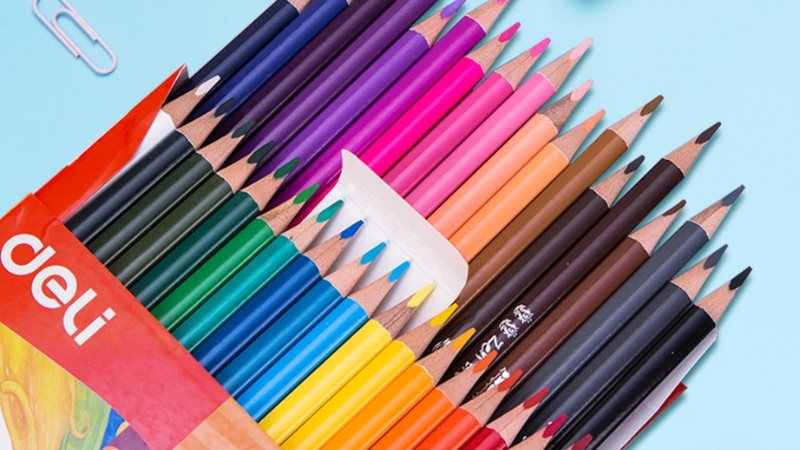 Bộ b&uacute;t ch&igrave; m&agrave;u đa sắc gi&uacute;p t&ocirc; vẽ mượt m&agrave;, ph&ugrave; hợp học tập