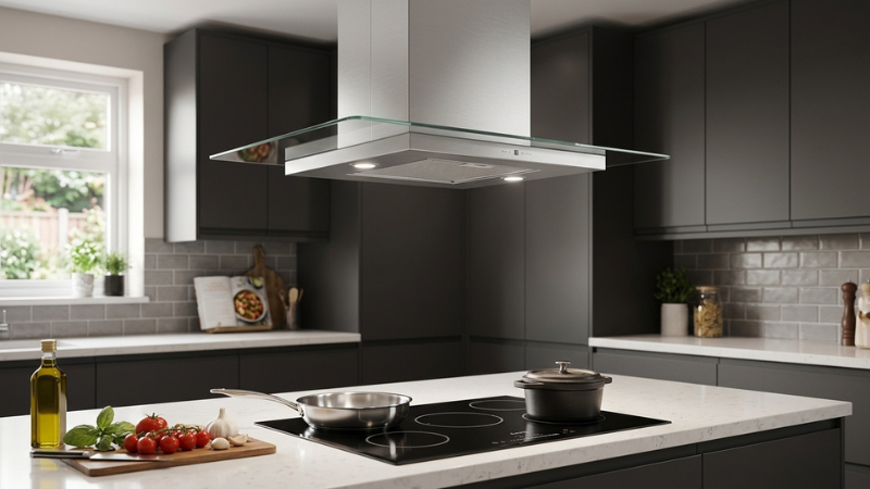 Điểm nhấn sang trọng cho bếp mở hiện đại