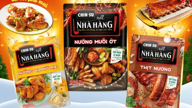 Gia vị nướng thịt tạo m&agrave;u sắc hấp dẫn khi nướng