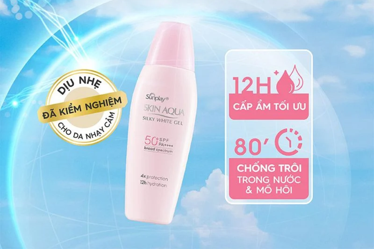 Kem chống nắng Sunplay Skin Aqua Silky White Eco