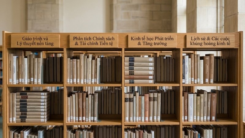 S&aacute;ch kinh tế vĩ m&ocirc; tr&ecirc;n Tiki đa dạng từ gi&aacute;o tr&igrave;nh nền tảng đến ch&iacute;nh s&aacute;ch, khủng hoảng