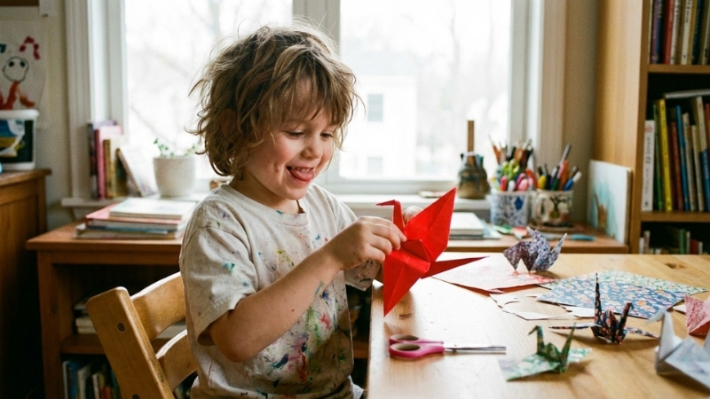 Đồ chơi giấy thủ c&ocirc;ng gi&uacute;p b&eacute; rời xa m&agrave;n h&igrave;nh điện thoại, thỏa sức s&aacute;ng tạo v&agrave; r&egrave;n luyện đ&ocirc;i tay kh&eacute;o l&eacute;o