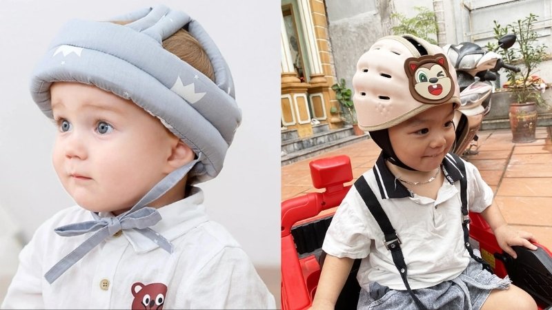 Mũ bảo vệ đầu gi&uacute;p b&eacute; y&ecirc;u an to&agrave;n kh&aacute;m ph&aacute;, giảm va đập hiệu quả khi tập lẫy, b&ograve;, đi