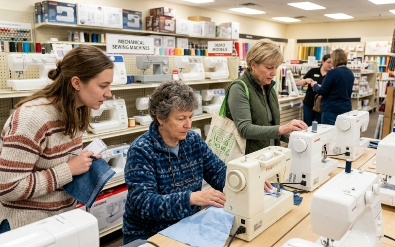 Nhiều d&ograve;ng m&aacute;y may cơ ch&iacute;nh h&atilde;ng thoải m&aacute;i lựa chọn