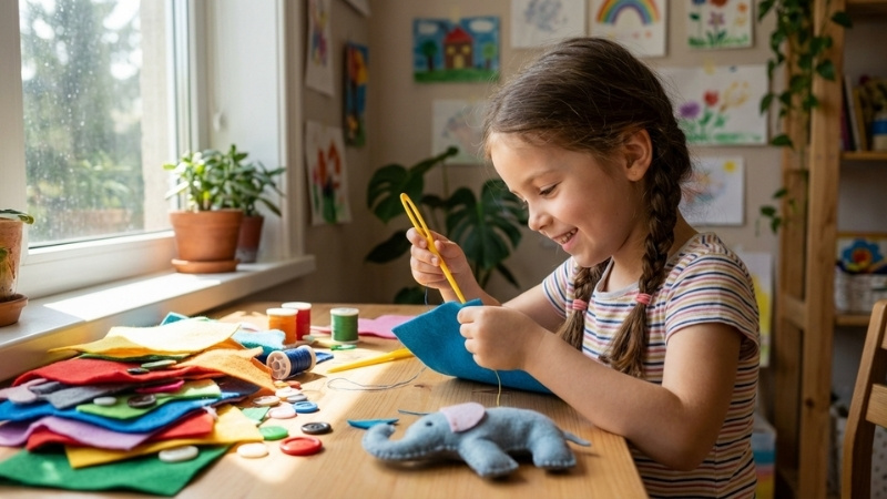 Đồ chơi may v&aacute; gi&uacute;p b&eacute; rời xa thiết bị điện tử, r&egrave;n luyện đ&ocirc;i tay kh&eacute;o l&eacute;o v&agrave; t&iacute;nh ki&ecirc;n nhẫn