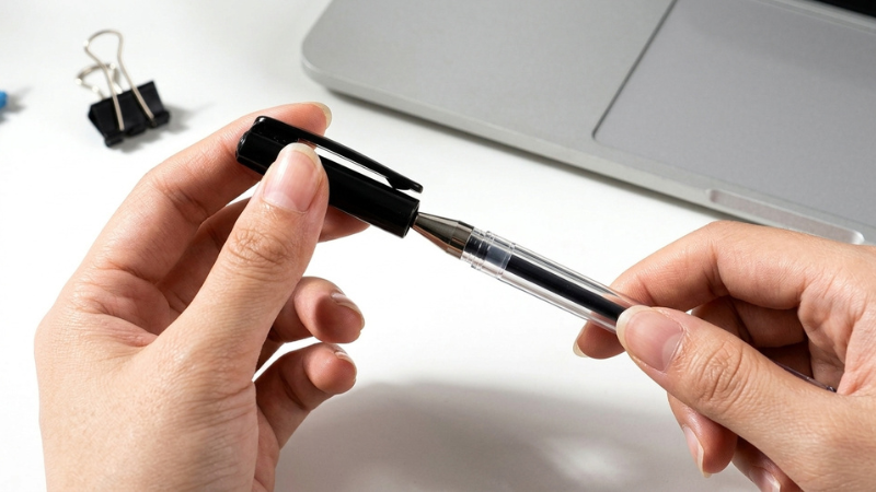 Đậy nắp, tr&aacute;nh rơi v&agrave; giữ b&uacute;t lu&ocirc;n bền mượt