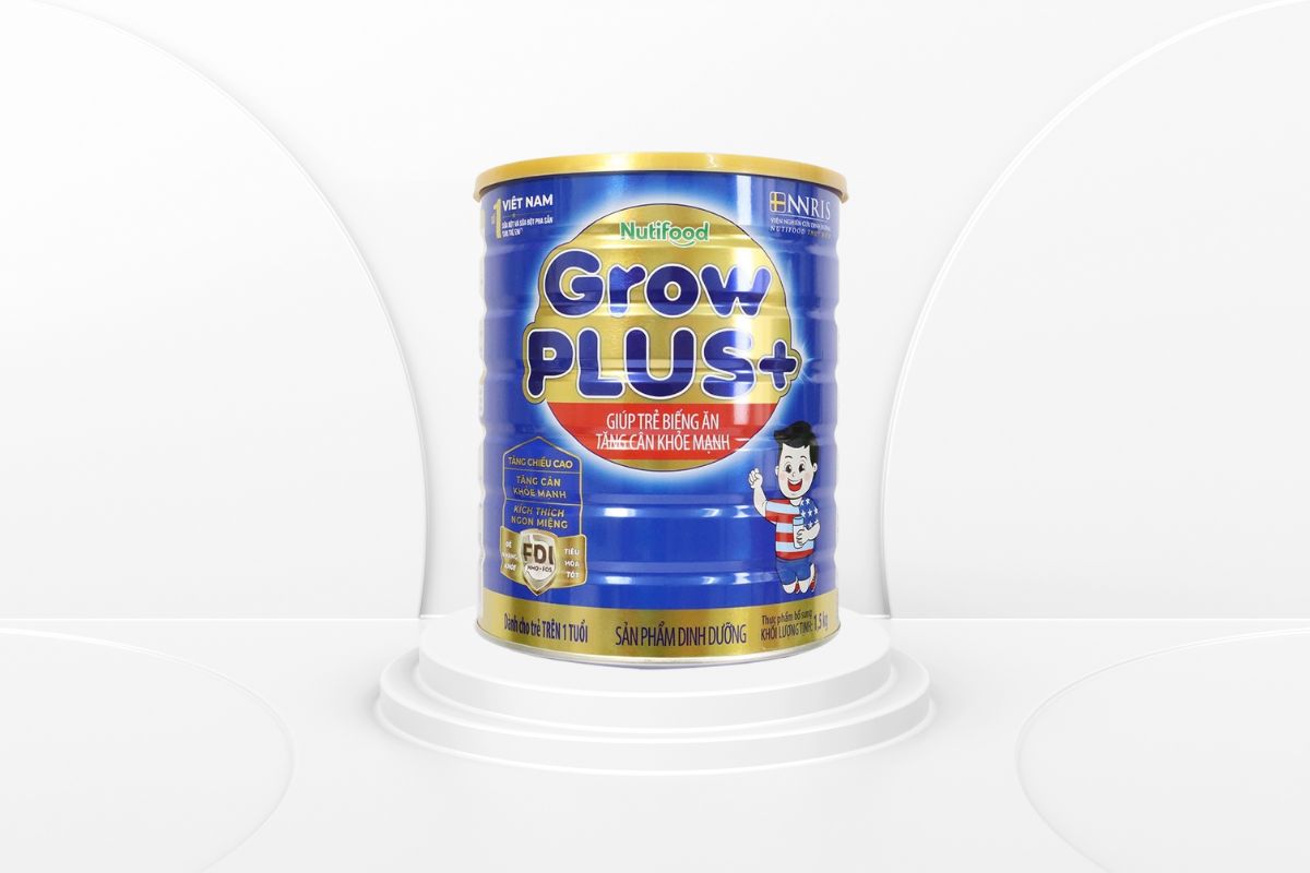 Sữa Bột Nutifood GrowPLUS+ hỗ trợ tình trạng biếng ăn, nhẹ cân