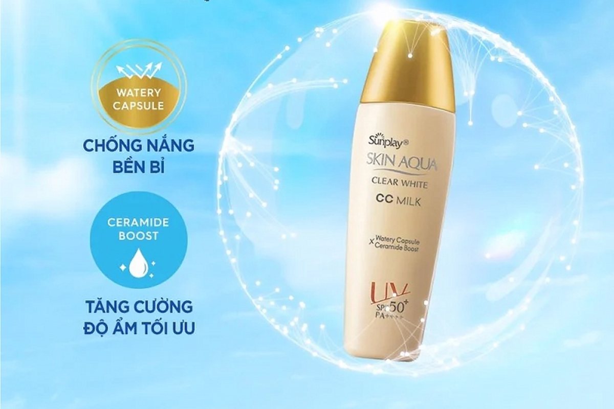 Kem chống nắng Sunplay Skin Clear White CC Milk