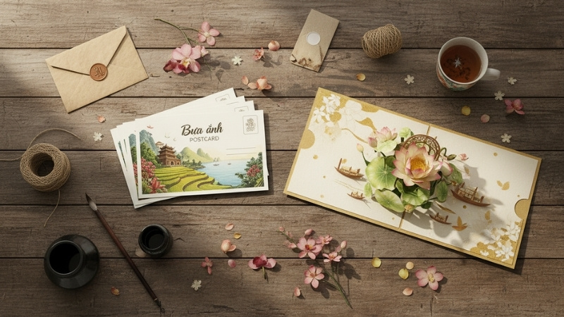 Từ bưu ảnh phong cảnh đến thiệp 3D nghệ thuật độc đ&aacute;o