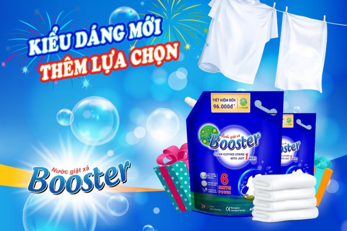 Nước giặt xả Booster hương hoa thi&ecirc;n nhi&ecirc;n