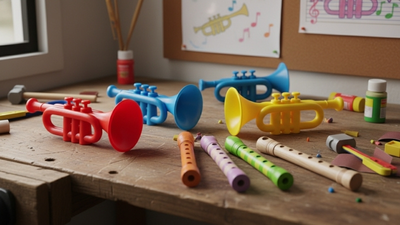 Chọn s&aacute;o, k&egrave;n cho b&eacute; cần chất liệu an to&agrave;n, &acirc;m thanh vừa, thiết kế tr&ograve;n v&agrave; đ&uacute;ng tuổi