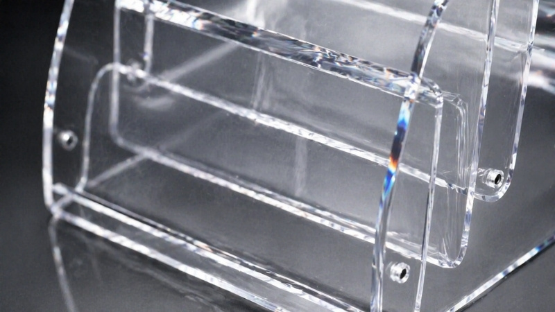 Chất liệu mica nguy&ecirc;n sinh gi&uacute;p kệ c&oacute; độ s&aacute;ng b&oacute;ng vượt trội v&agrave; kh&ocirc;ng bị ố v&agrave;ng theo thời gian