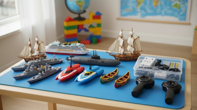 C&aacute;c loại t&agrave;u điều khiển tại Tiki gồm can&ocirc; tốc độ, t&agrave;u ngầm m&ocirc; h&igrave;nh v&agrave; phụ kiện thay thế