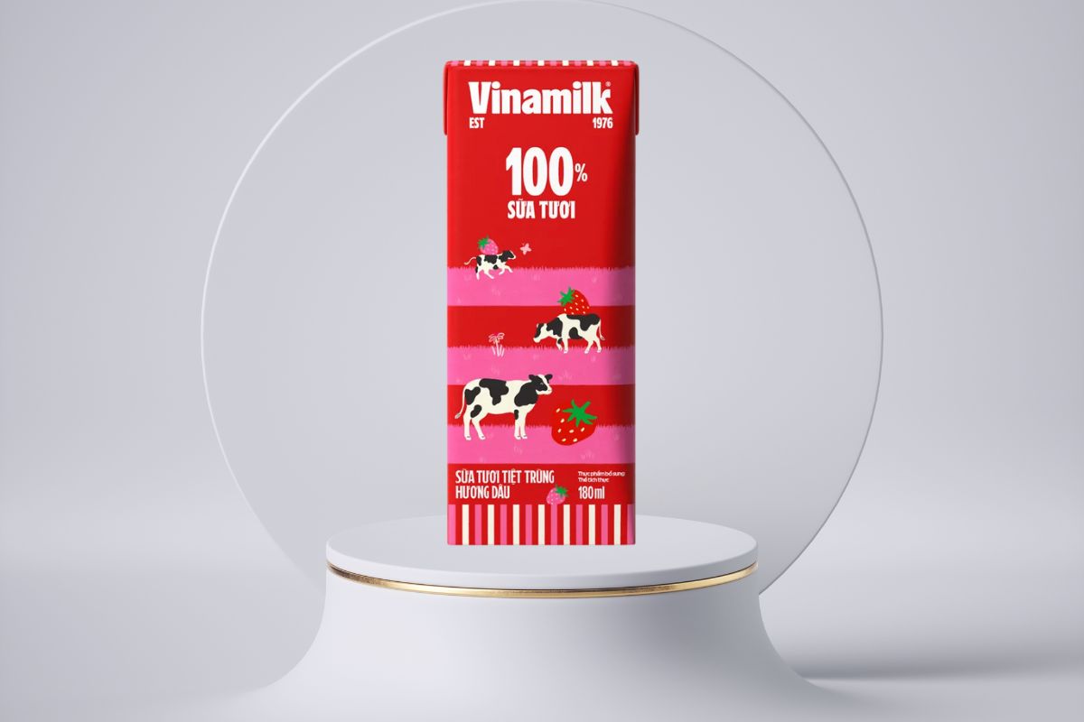 Sữa tươi tiệt trùng Vinamilk vị dâu