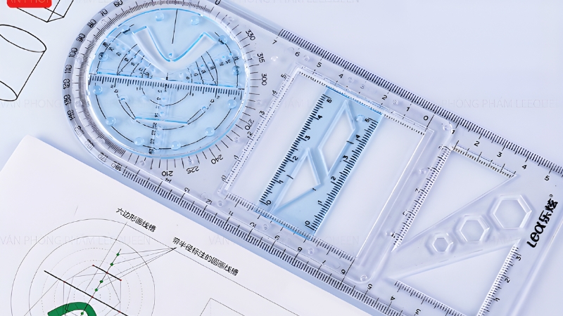 Thước vẽ h&igrave;nh học hỗ trợ học sinh vẽ h&igrave;nh ch&iacute;nh x&aacute;c, r&otilde; n&eacute;t