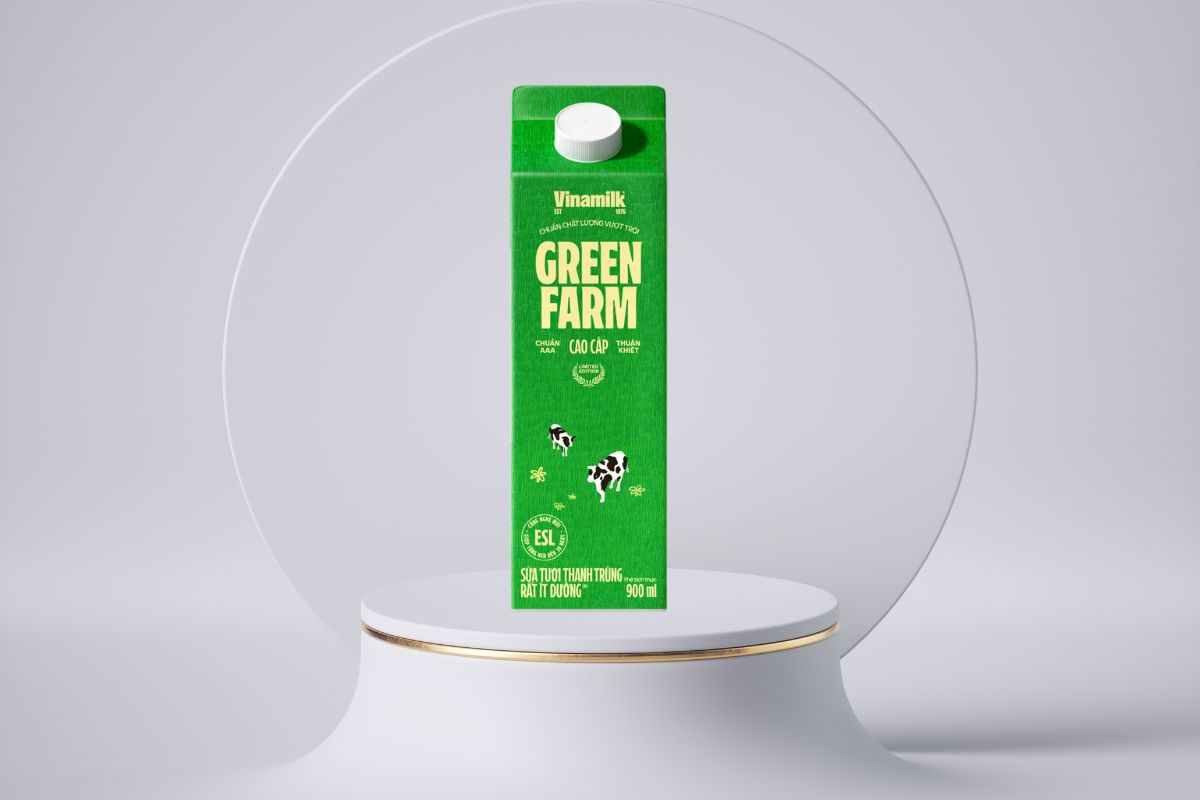 Sữa tươi thanh trùng Green Farm ít đường