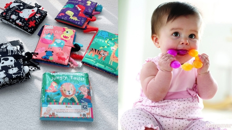 Gặm nướu, bóng và đồ chơi trí tuệ giúp bé giảm ngứa răng, vận động và phát triển não bộ