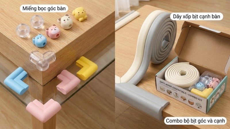 C&aacute;c loại bịt g&oacute;c, bịt cạnh b&agrave;n gi&uacute;p bảo vệ b&eacute; an to&agrave;n, đa dạng chất liệu, dễ chọn theo nhu cầu gia đ&igrave;nh
