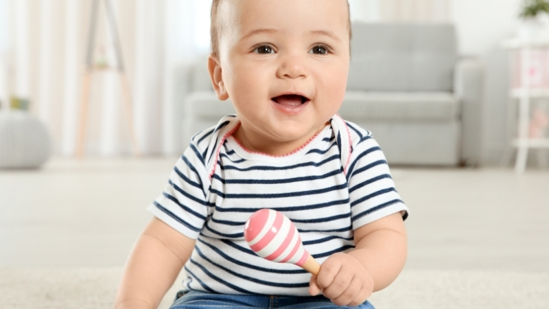 Đồ chơi 3 - 6 th&aacute;ng như lục lạc, x&uacute;c xắc gi&uacute;p b&eacute; nghe tốt hơn, r&egrave;n cầm nắm v&agrave; vận động tinh