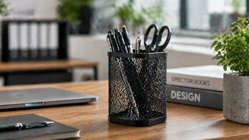 Sử dụng cốc cắm b&uacute;t ch&iacute;nh h&atilde;ng gi&uacute;p tối ưu h&oacute;a kh&ocirc;ng gian b&agrave;n l&agrave;m việc v&agrave; bảo vệ dụng cụ học tập