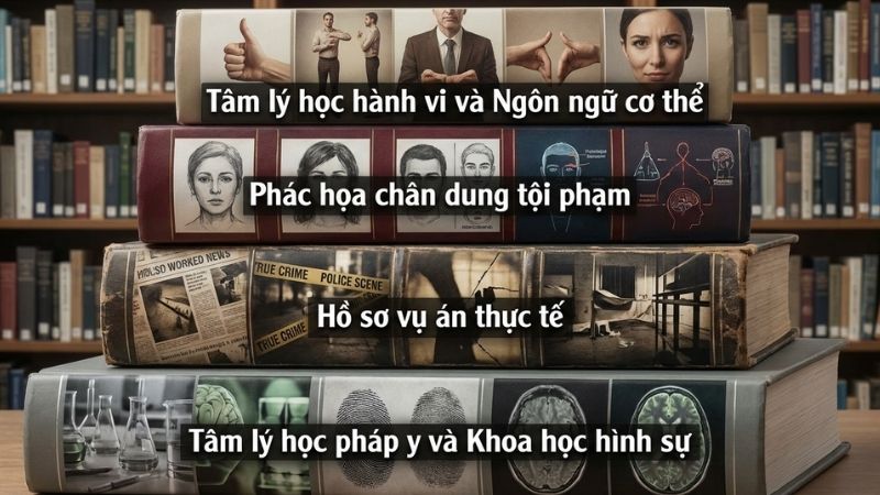 Các chủ đề đa dạng từ profiling, true crime đến pháp y, giúp hiểu sâu động cơ và hành vi tội phạm