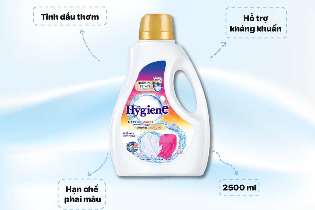 Nước giặt Hygiene hương hoa thiên nhiên, thơm mát